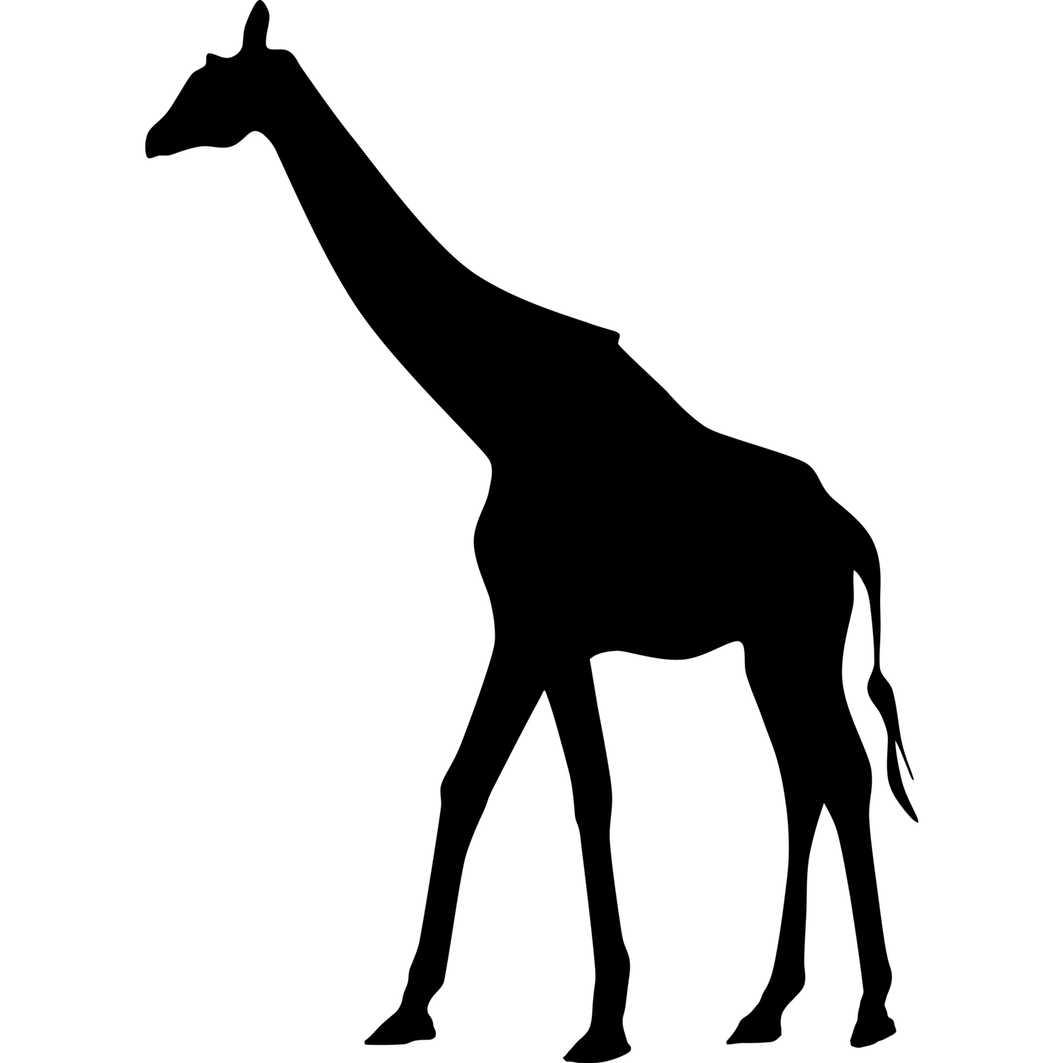 Download Giraffe Landscape Silhouette Minus Landscape clipart ...