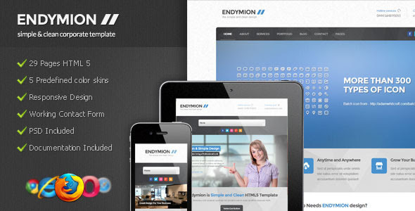 Endymion - Simple & Clean Corporate Template 
