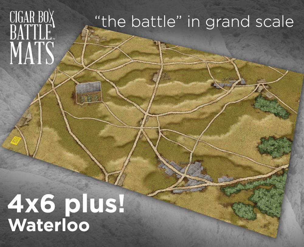 Cigar Box Battle Waterloo terrain mat now available