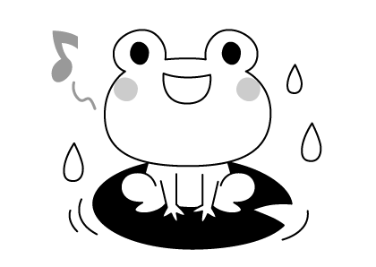 最も気に入った カエル かえる イラスト 白黒