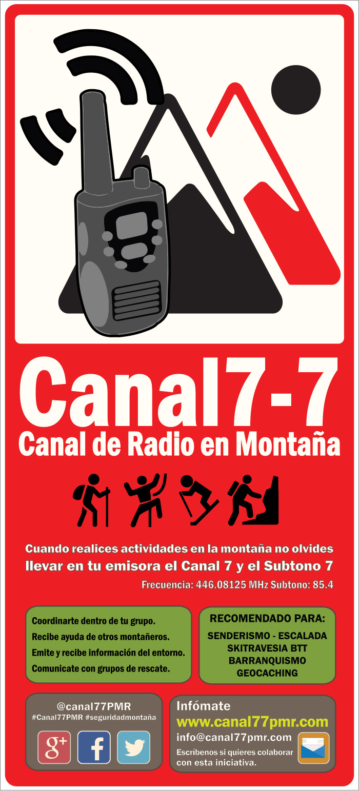 Canal de radio en montaña
