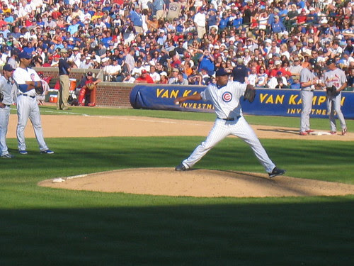 Carlos Zambrano warming up