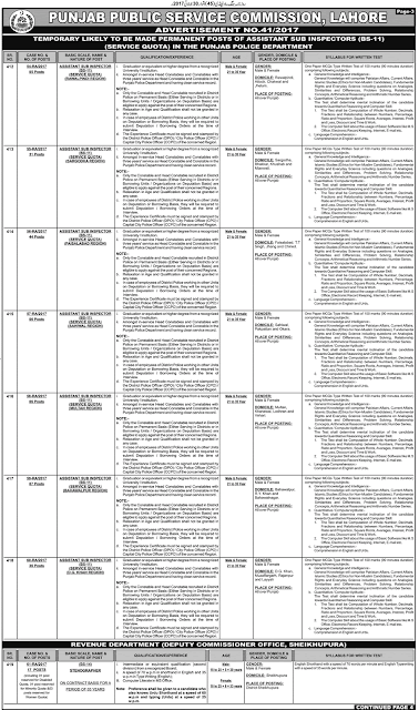 Jobs in Punjab Public Service Commission Jobs