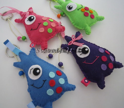 Monstrinhos mais bem comportados!!! by sweetfelt \ ideias em feltro