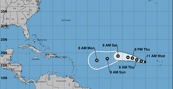 Irma, la novena tormenta tropical de la actual temporada. Foto: NHC/ NOAA.