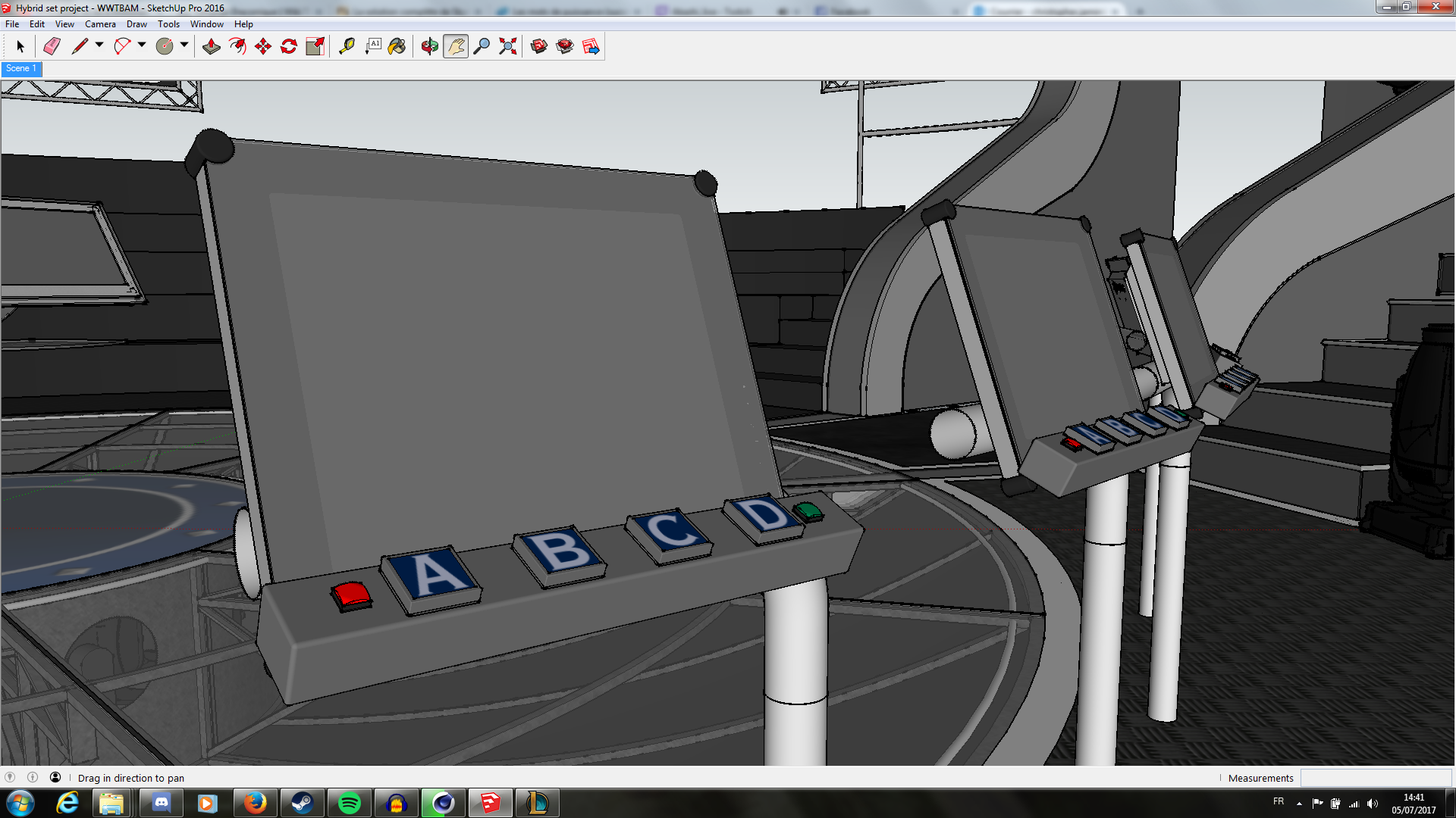 WWTBAM : Hybrid set project (Sketchup & C4D) | Millionaire ...