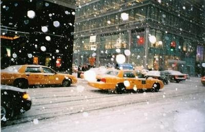 cab, christmas, new york, snow, winter, x mas