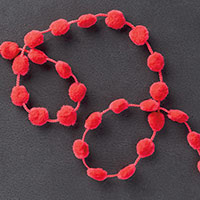 Real Red Pompom Trim