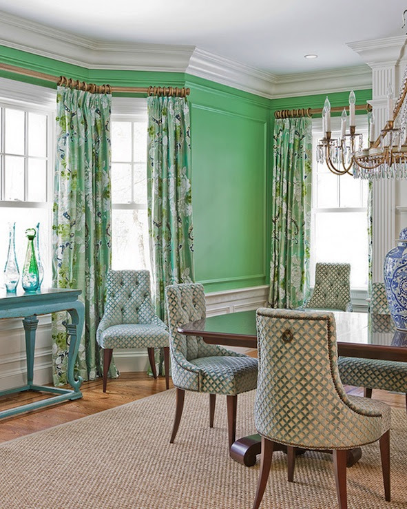 dining room - Stark Paint Chelsea Green - Katie Rosenfeld Design