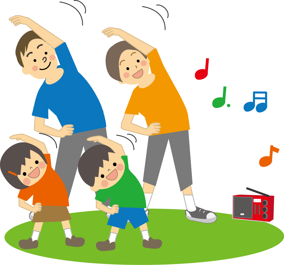 ラジオ体操のイラスト 無料イラスト