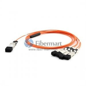 Customized 40GBASE QSFP+ to 4 SFP+ Breakout Active Optical Cable