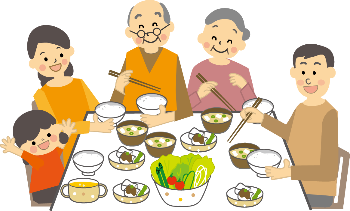 家族 食事のイラスト 無料イラスト フリー素材