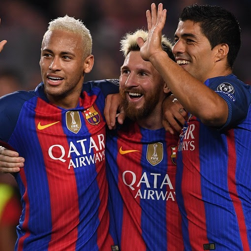 Photo メッシがハットトリック Msnの大爆発でバルサがcl圧勝スタート サッカーダイジェストweb