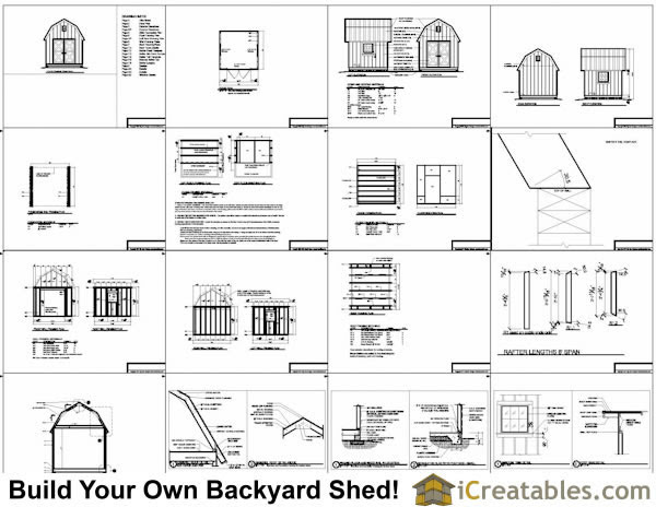10x10 Barn Shed Plans | Gambrel Shed Plans