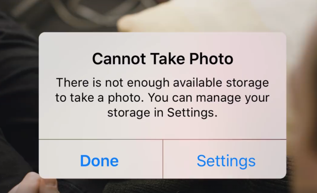 canot tak photo