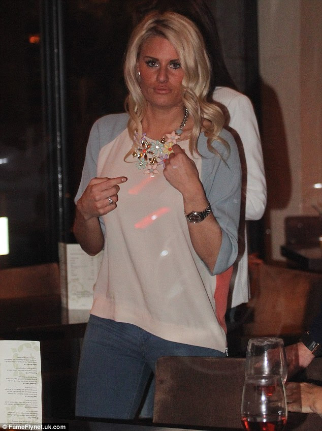 Party time: Newly single Danielle Armstrong lets her hair down in Essex on Friday evening