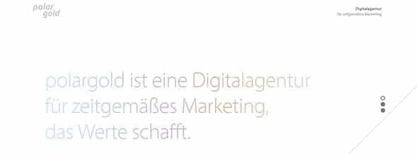 polargold.de typography in web design