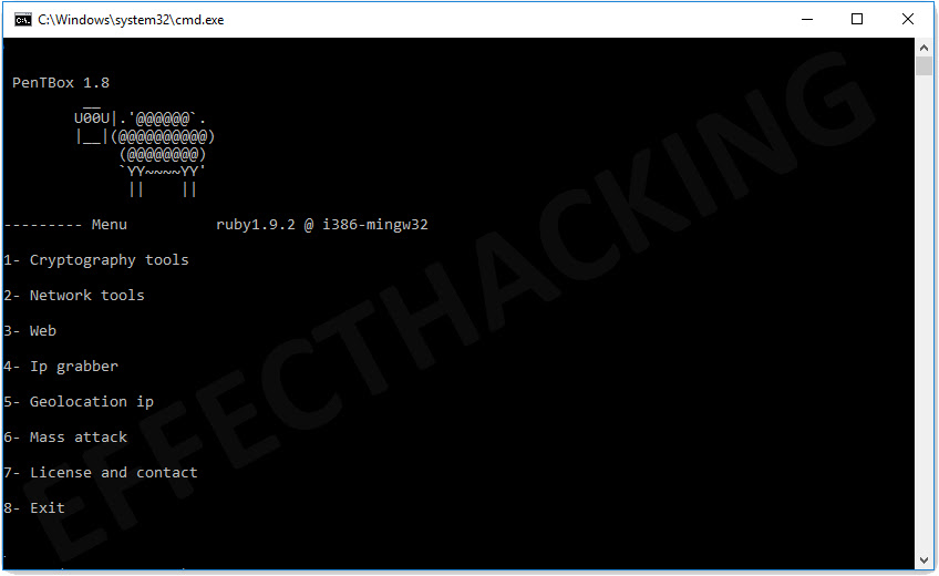 PenTBox Command Window Snapshot