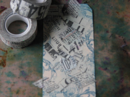 Tissue Tape Explore Tag - Ink Stained Roni 003