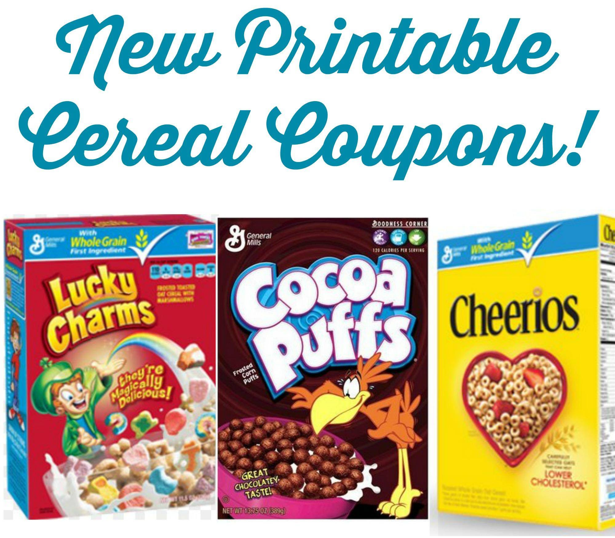 Printable Cereal Coupons | Kellogg's, General Mills Stock Up Prices!