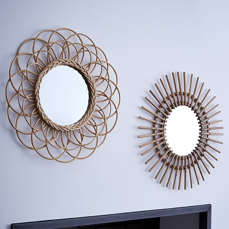Zodio miroir rotin