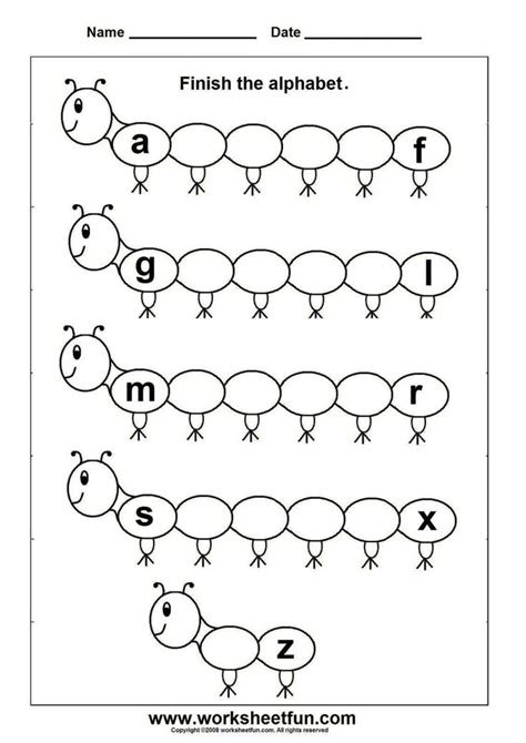  free alphabet worksheet pictures alphabet free preschool worksheet