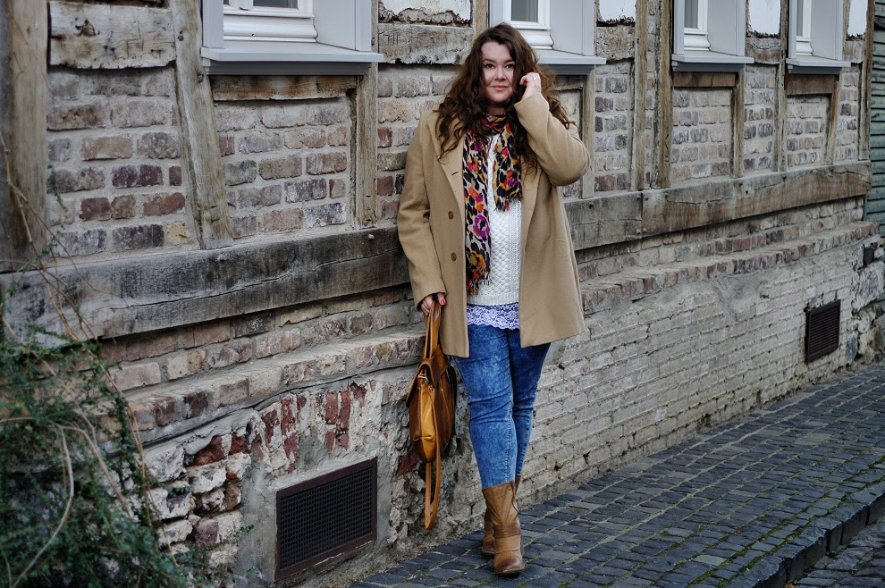 Große Größen Plus Size Fashion Blog jilsen long tall sally beige coat