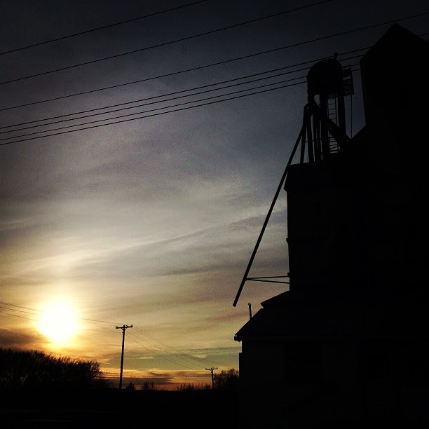 Old school grain elevator silhouette. #ilovekansas #latergram