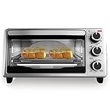 BLACK+DECKER TO1303SB 4-Slice Toaster Oven, Stainless Steel/Black