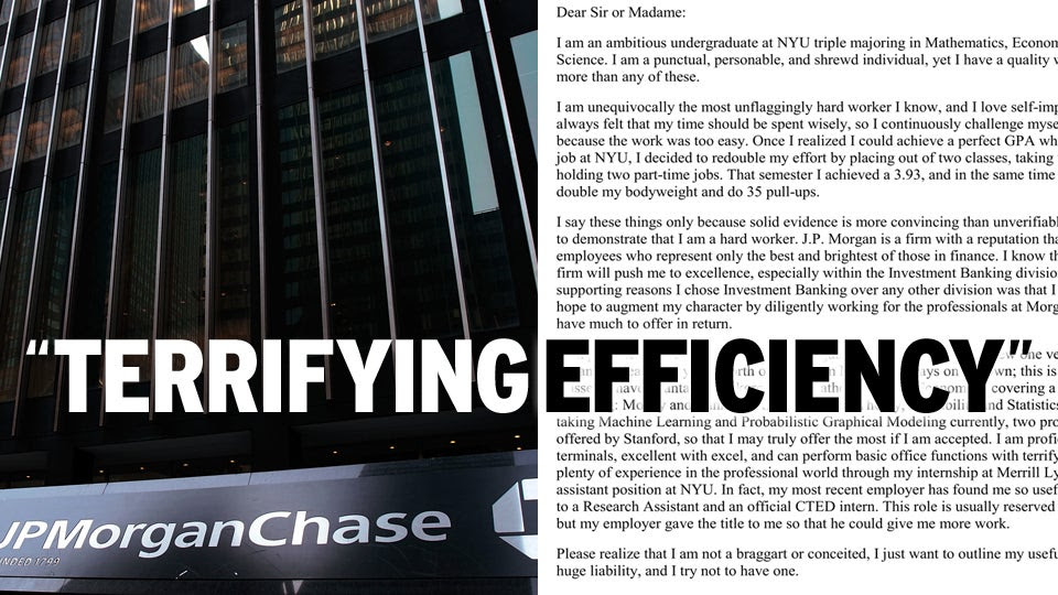 wall street cover letter gawker