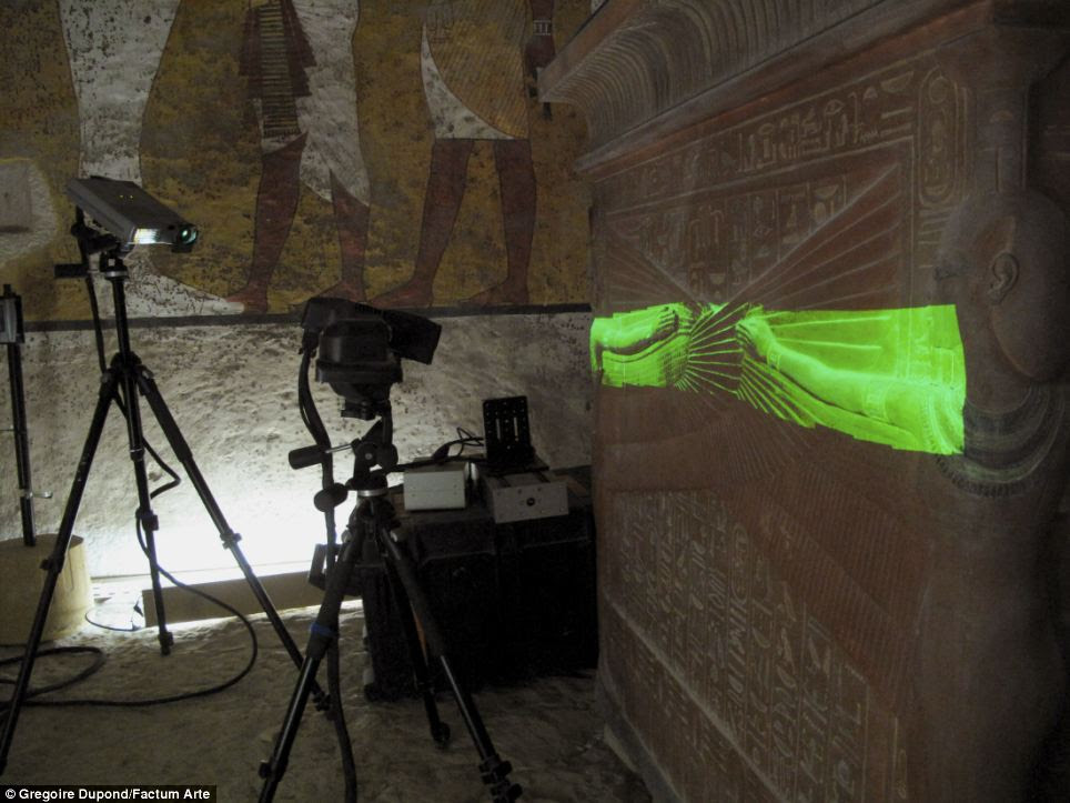 Recreation: Designers, scientists and historians have worked for years using these 3D scanners to create exact replicas of the 19-year-old ruler's resting place