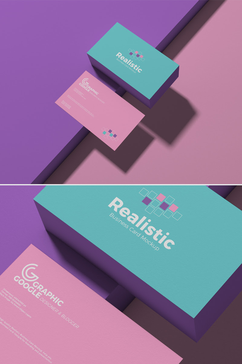 Download Free PSD Realistic Business Card Mockup | Dribbble Graphics