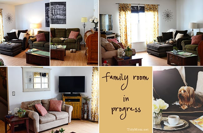 Family Room in Progress at TidyMom