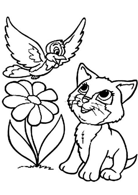  free easy to print kitten coloring pages tulamama