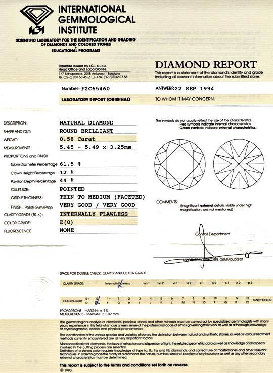 Foto 9, Diamant, IGI, 0.58ct Lupenrein, Hochfeines Weiss Juwel!, D5705