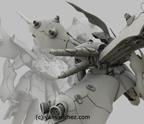 mobile suit gundam char's counterattack beltorchikas children hi nu hi-nu nightingale sazabi 3d mesh cg sandrum