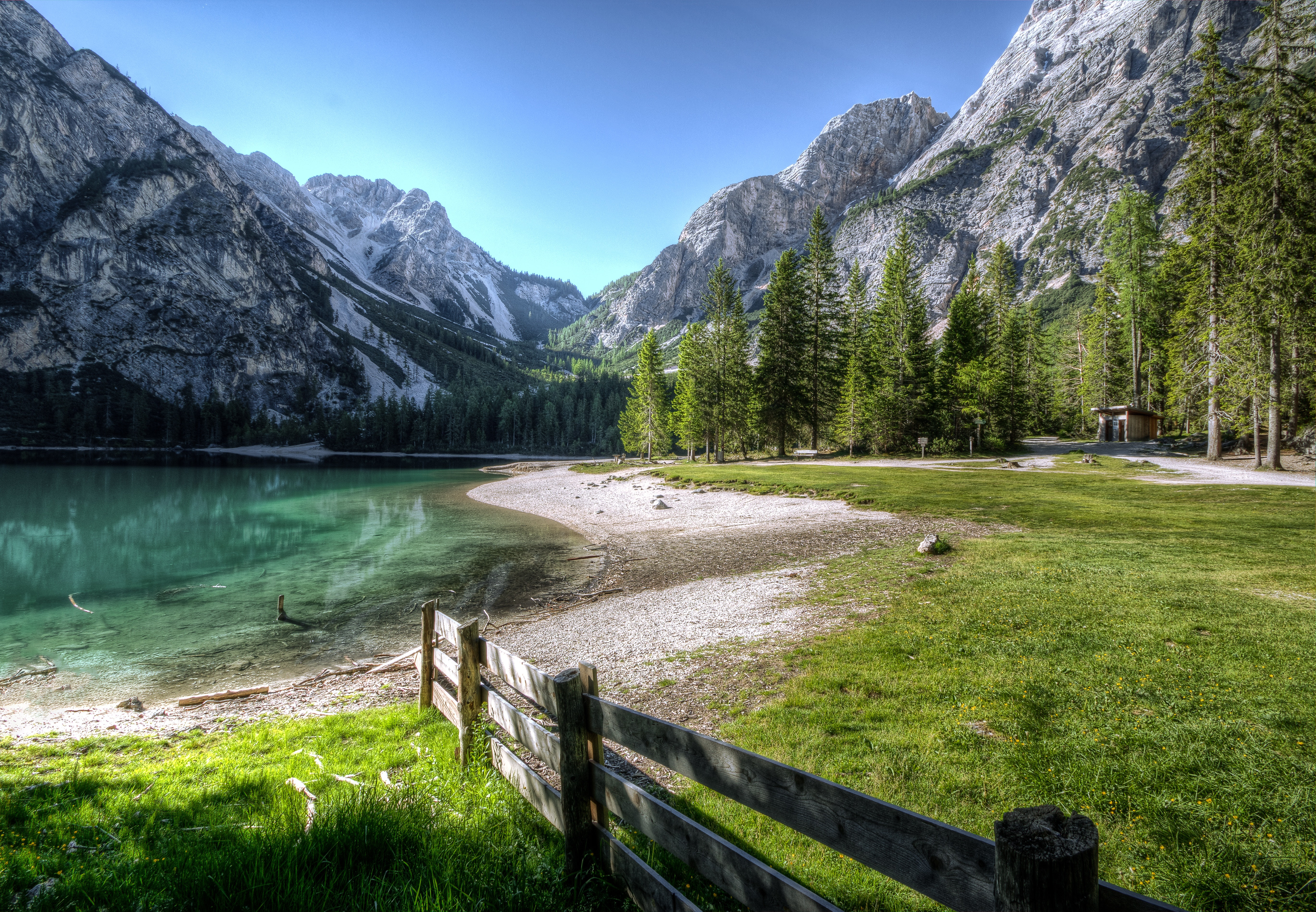 Conifer Fence Lake Landscape Outdoors Nature Photography Conifer Fence Lake Landscape Outdoors Nature Photography