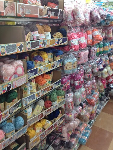 Yarn Aisle Inside Daiso