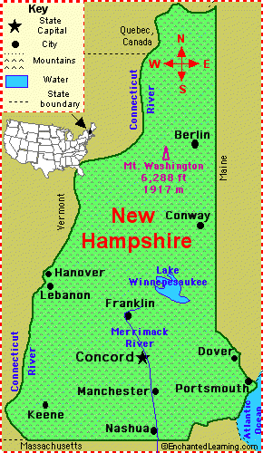 New Hampshire Map