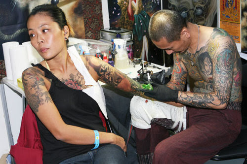 girl with tattoo