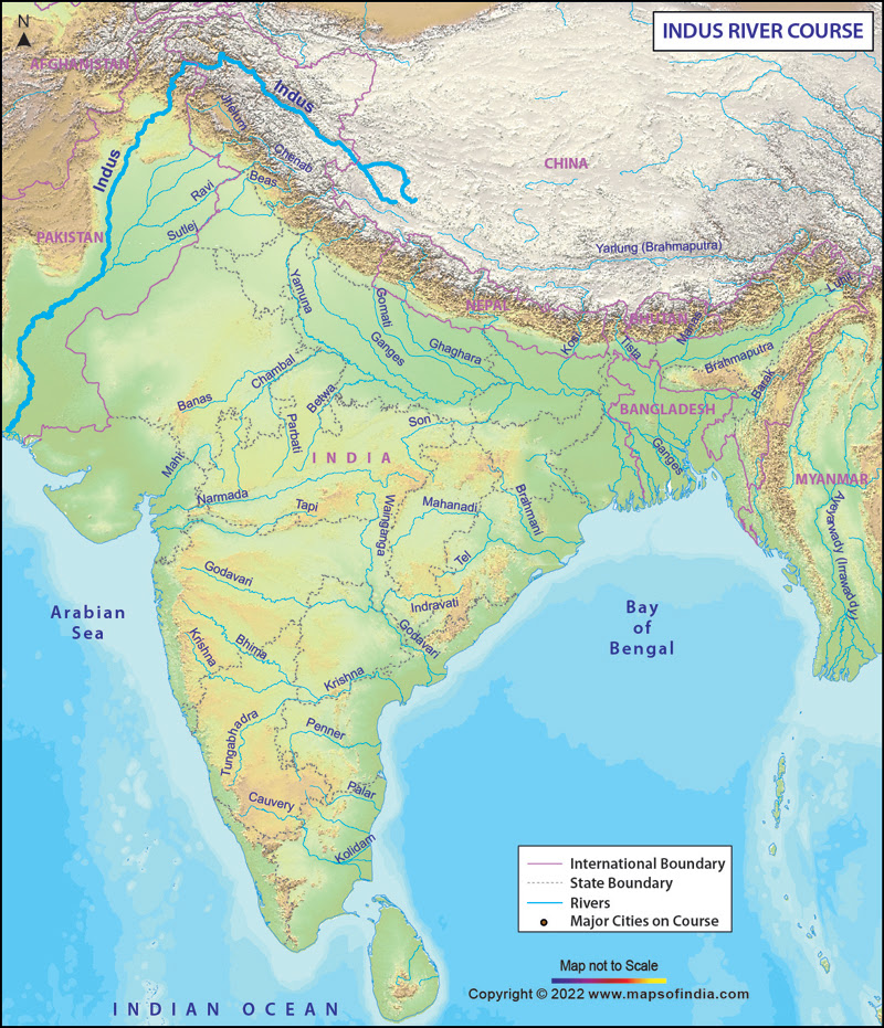 Route Map of River Indus