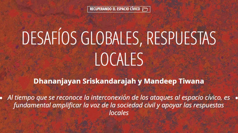 Desafios Globales Respuestas Locales Centro Virtual Para La Transparencia Y La Rendicion De Cuentas De La Sociedad Civil