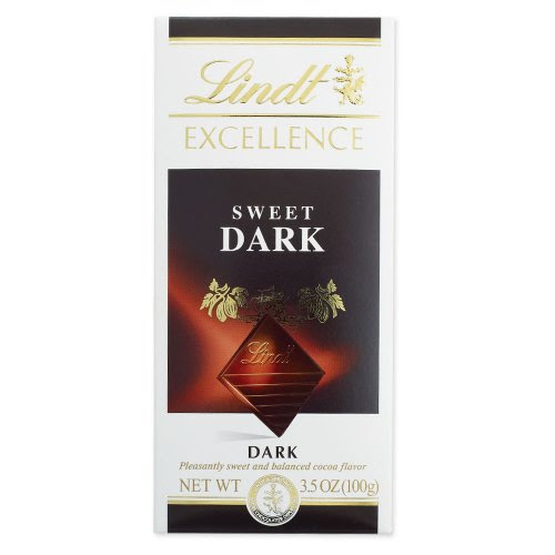 Lindt Excellence Dark Chocolate 50% Cocoa, 3.5-Ounce Packages (Pack of 12)