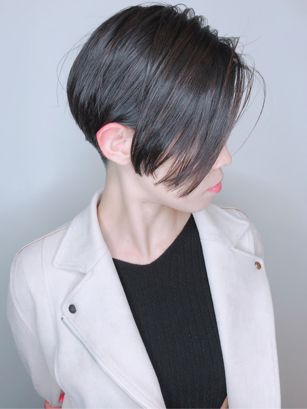 ハンサムショート襟足刈り上げ ヘアスタイル 美容院 美容室 モリオフロムロンドン 原宿本店 大宮 池袋 成増