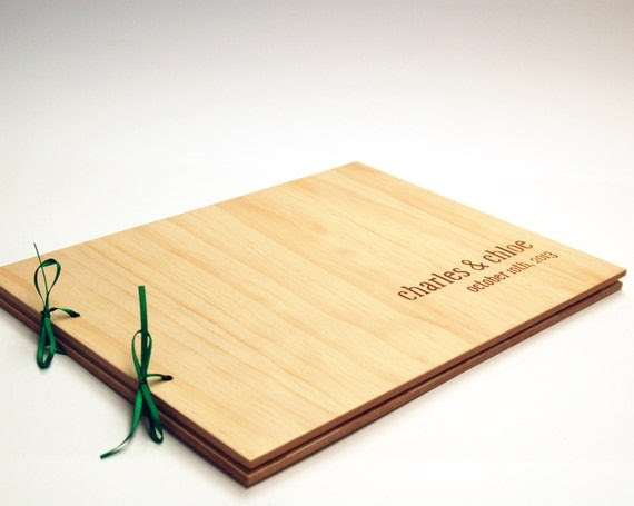 DIY engraved guest book wood wedding personalized bridal engagement ...