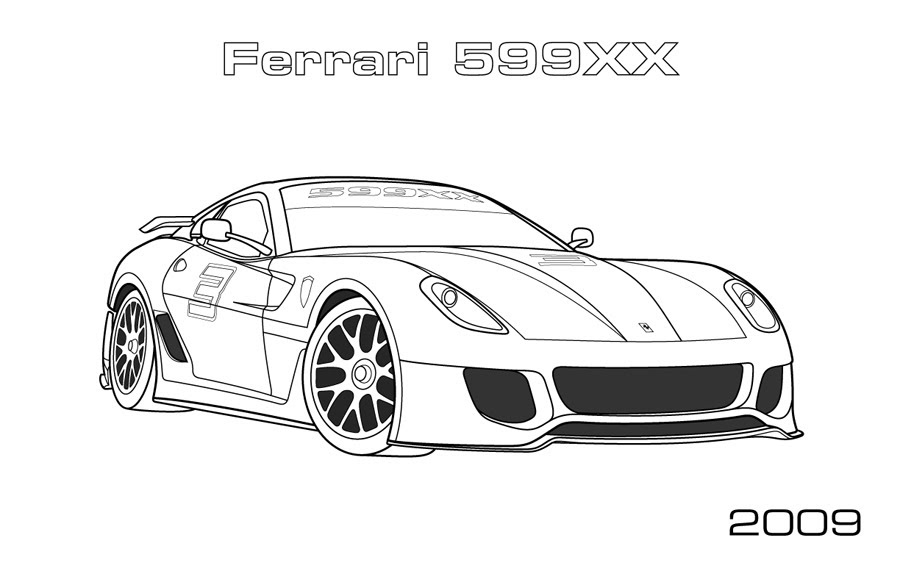 Ferrari coloring pages to download and print for free