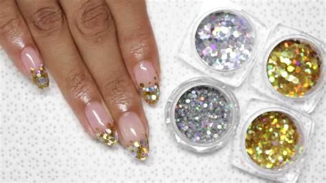 encapsulated glitter easy gel nail art tutorial youtube