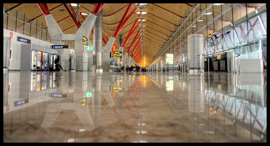 Madrid airport reflections