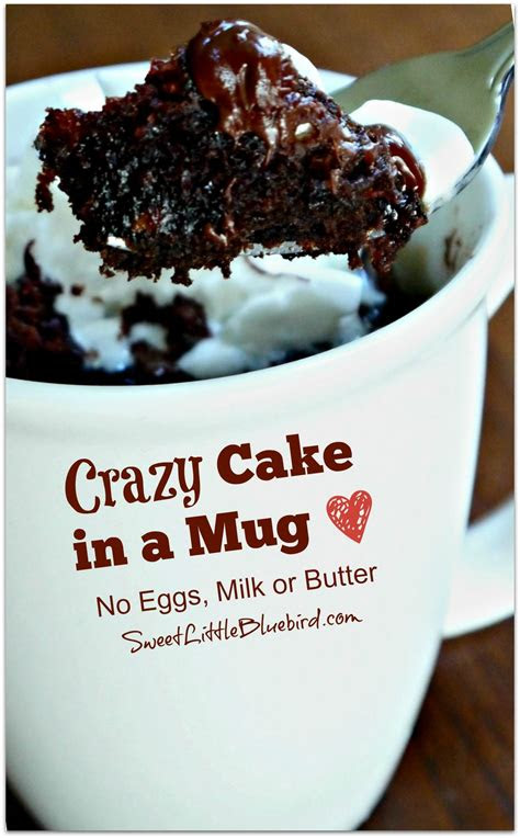 crazy cake   mug  eggs milk  butter ready