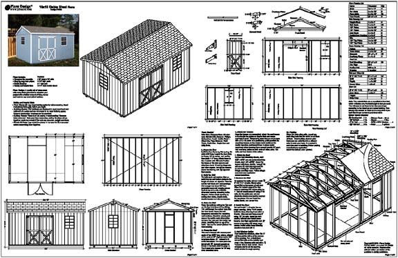 16 X 16 Shed Plans Free : Storage Shed Designs 5 Features 
